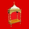 Brass Palki Sahib Super Deluxe With Tall Roof- Mini Size - For Guru Granth Sahib Ji