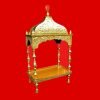 Brass Palki Sahib Super Deluxe With Tall Roof - Small Size - For Guru Granth Sahib Ji