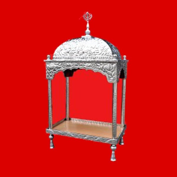 Steel Palki Sahib Deluxe - Mini Size - For Guru Granth Sahib Ji