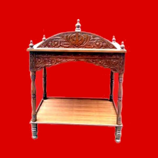 Wood Carving Palki Sahib - Small Size - For Guru Granth Sahib Ji
