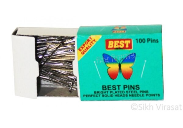 TURBAN PINS BOX | Bright Plated Stainless Steel Body with Perfect Solid Head Needle Points - Image 2