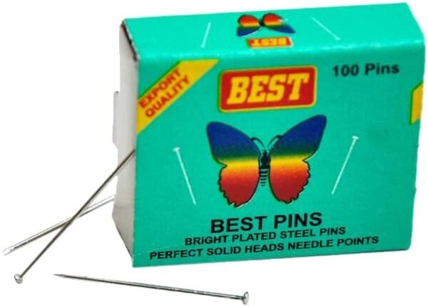 TURBAN PINS BOX | Bright Plated Stainless Steel Body with Perfect Solid Head Needle Points