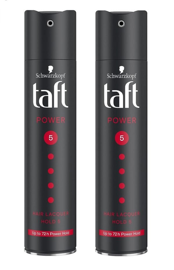 Taft Power Hair Lacquer Mega Strong 5 (250ml) PACK OF 2 BEARD SPRAY