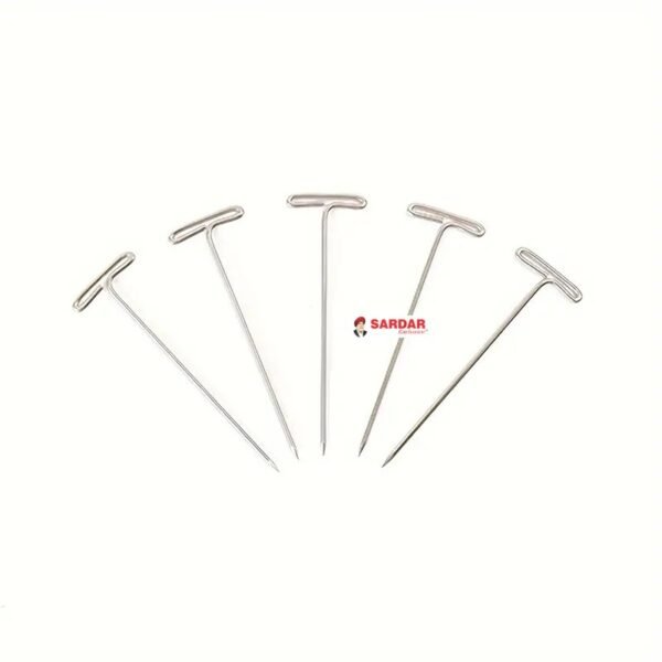 Sardar Exclusive T-pins for Blocking Knitting,Wig Making and Crafts, Stainless Steel Nickel Plated 1inch multiuse (50) for fabrics