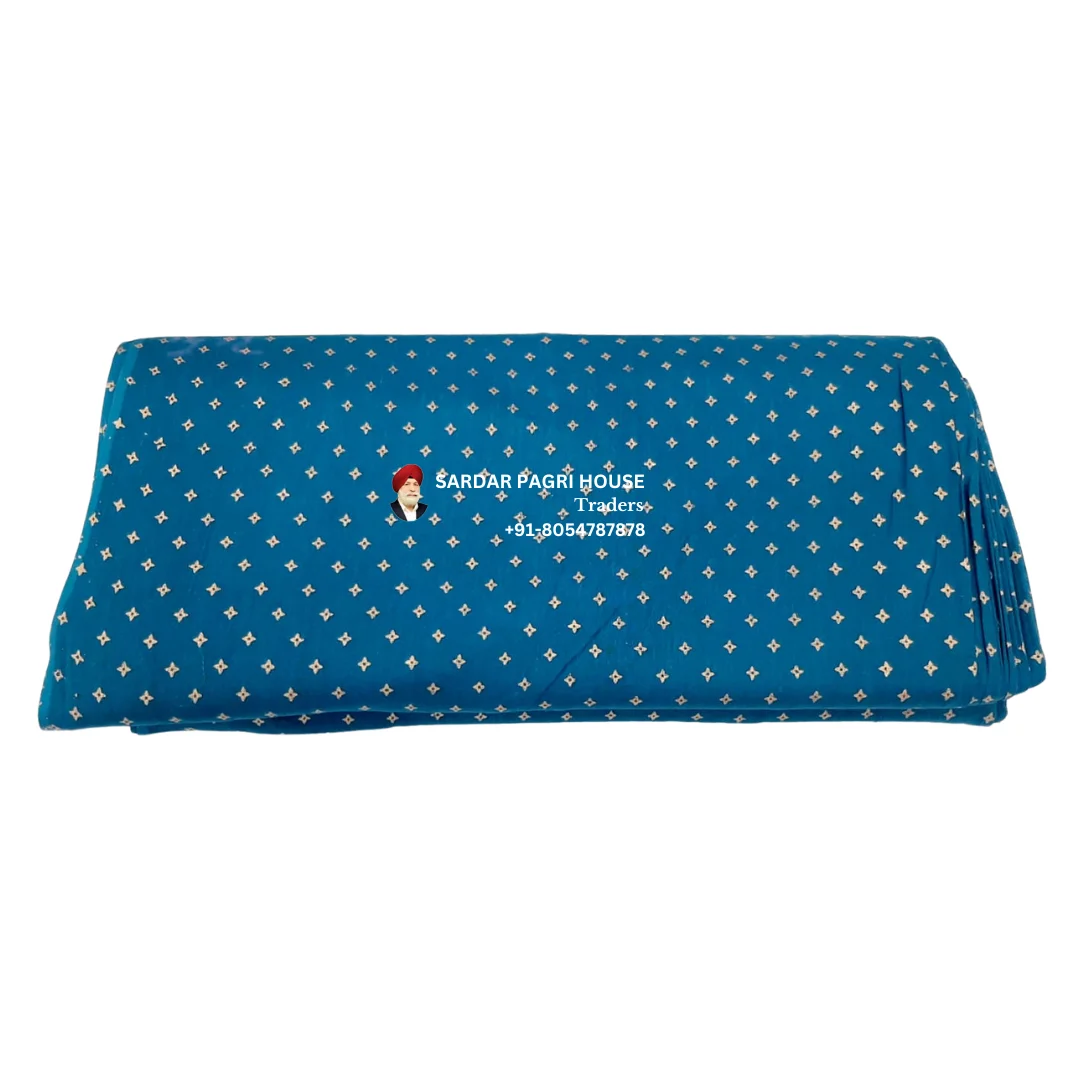 Aegean Blue Printed Sikh Turban
