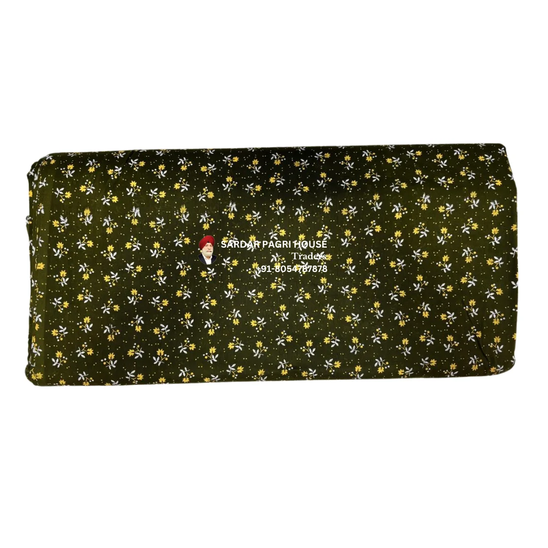 Army Green Printed Sikh Turban