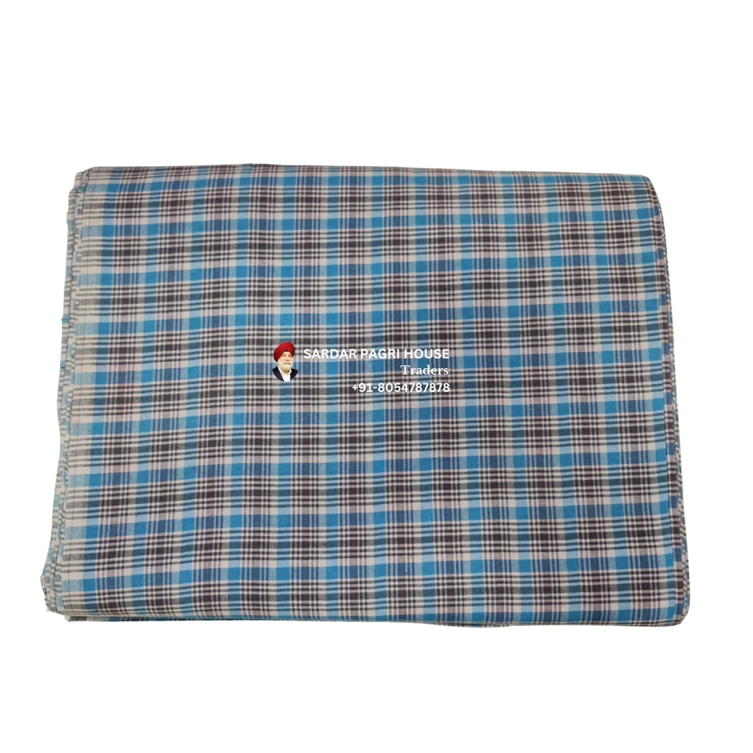 Baby Blue Check Punjabi Parna