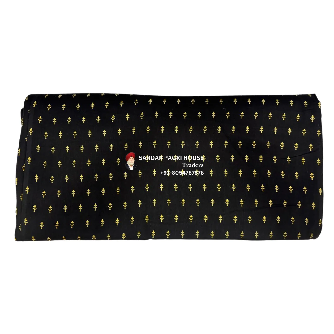Black Printed Sikh Turban