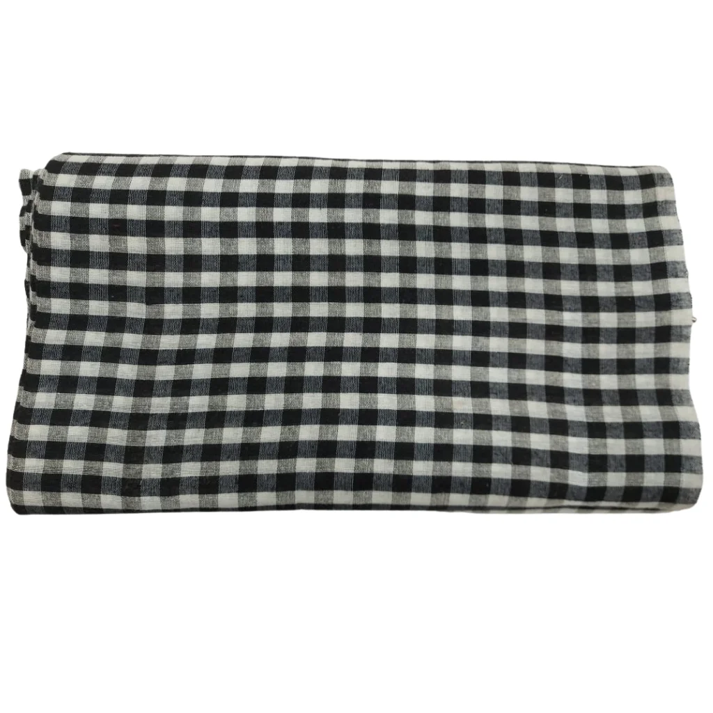 Black & White Punjabi Parna - Cotton Dabbi Parna