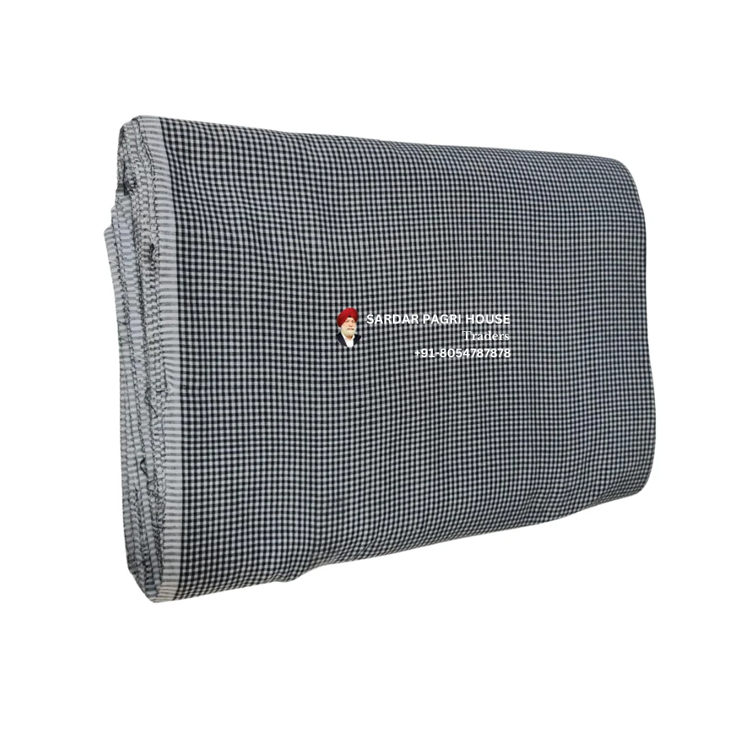 black & white small check punjabi parna