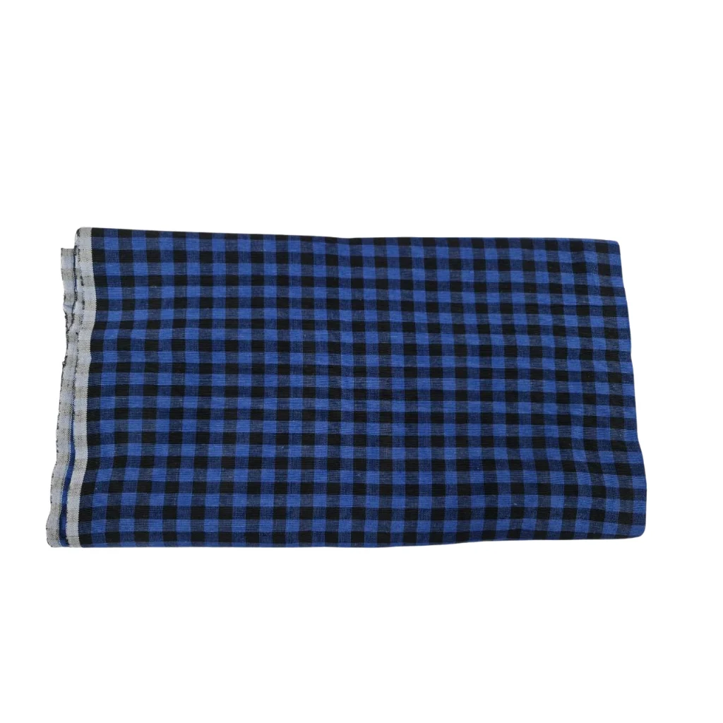 Blue & Black Punjabi Parna - Cotton Dabbi Parna