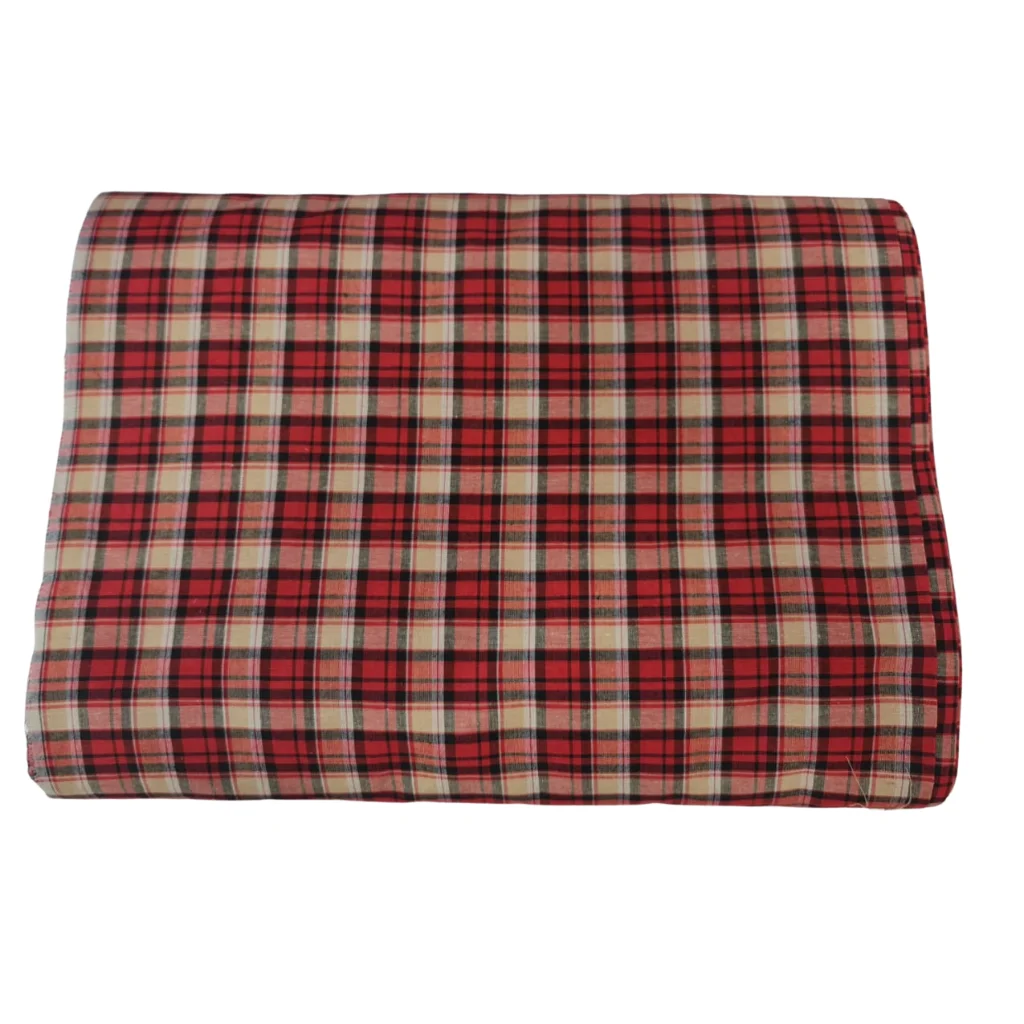 Candy Red Check Punjabi Parna