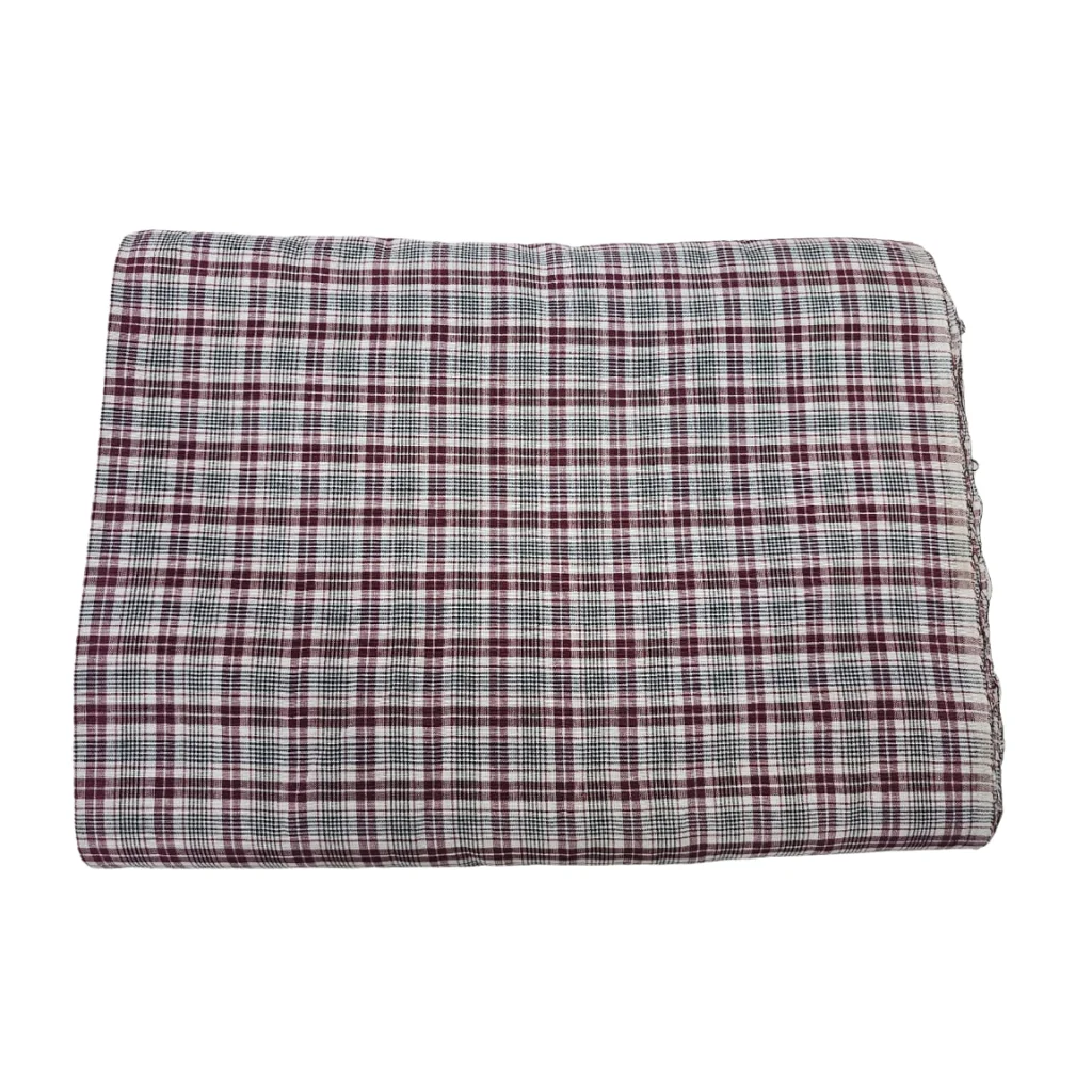 Cordovan Red Check Punjabi Parna