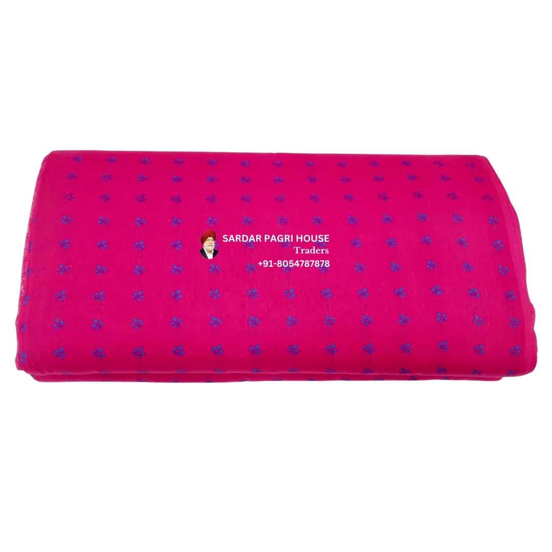 Dark Pink Printed Sikh Turban