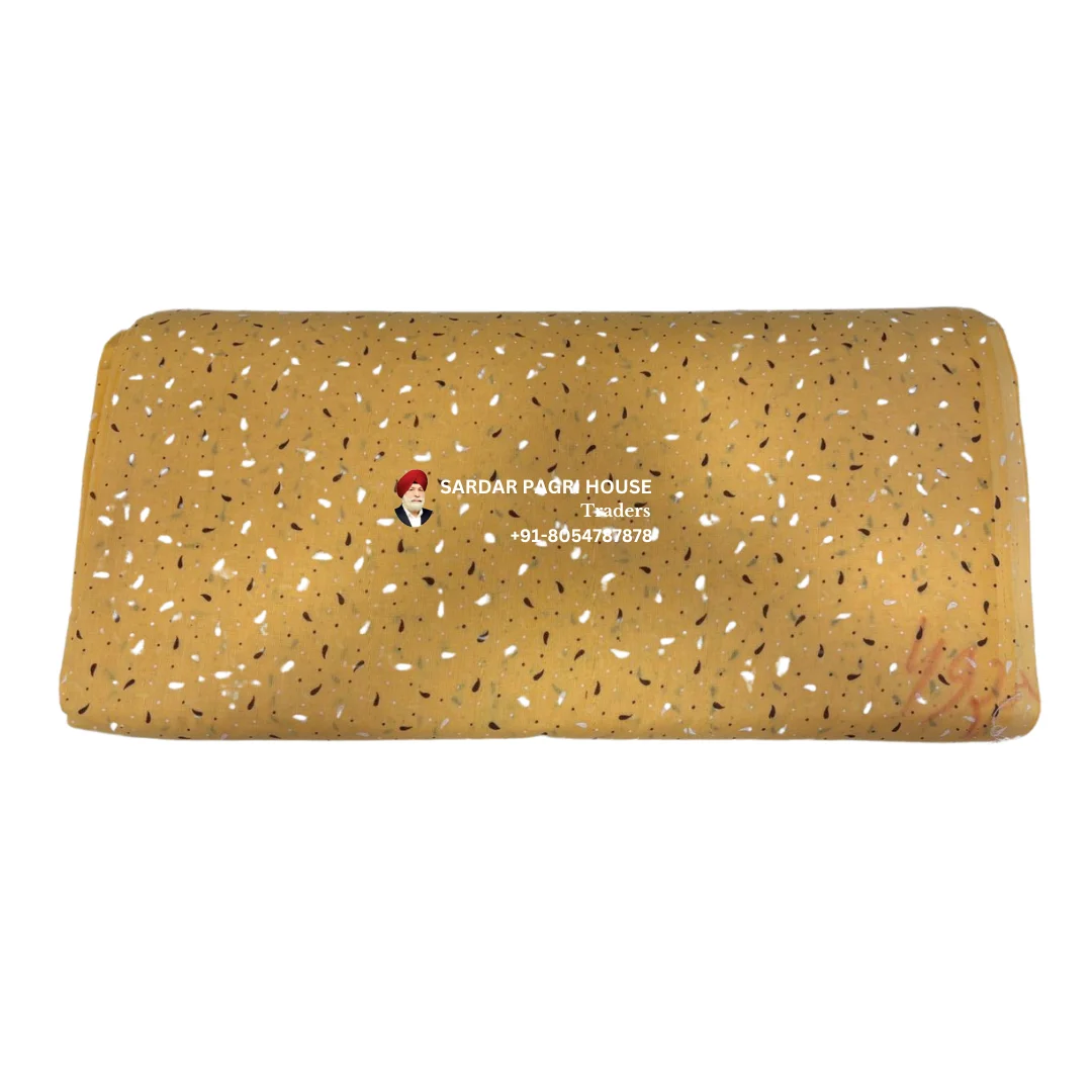 Dijon Yellow Printed Sikh Turban