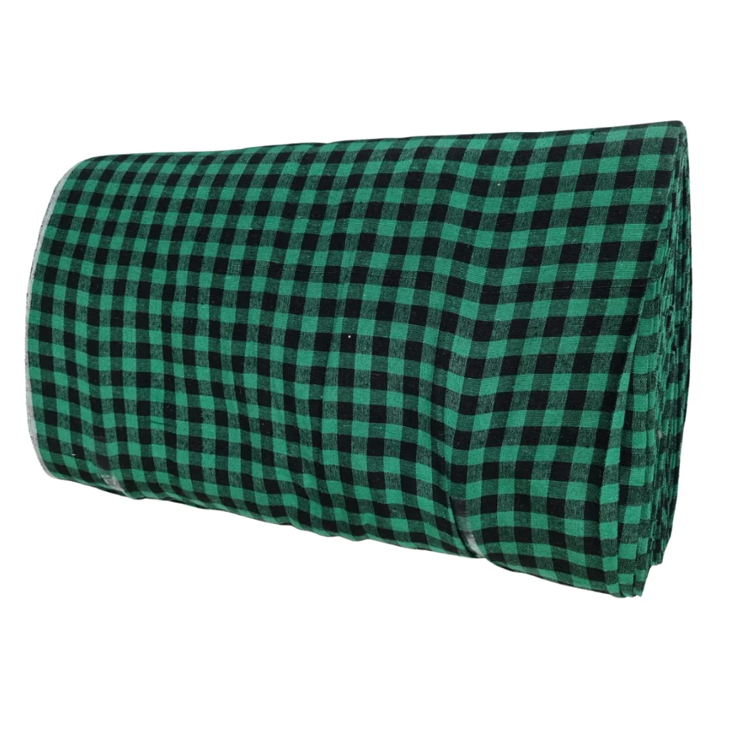 Green & Black Punjabi Parna - Cotton Dabbi Parna