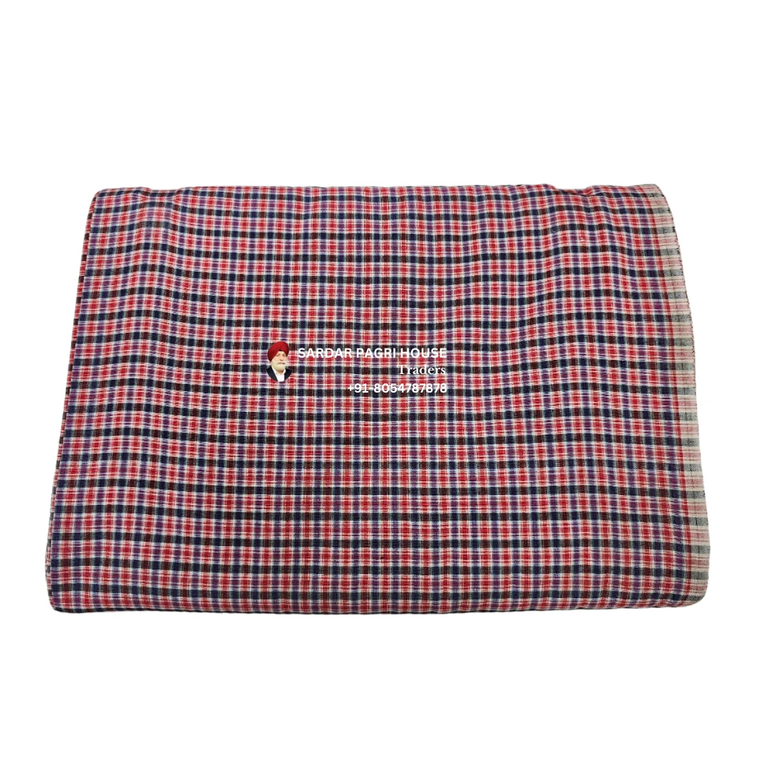 Hibiscus Red Check Punjabi Parna