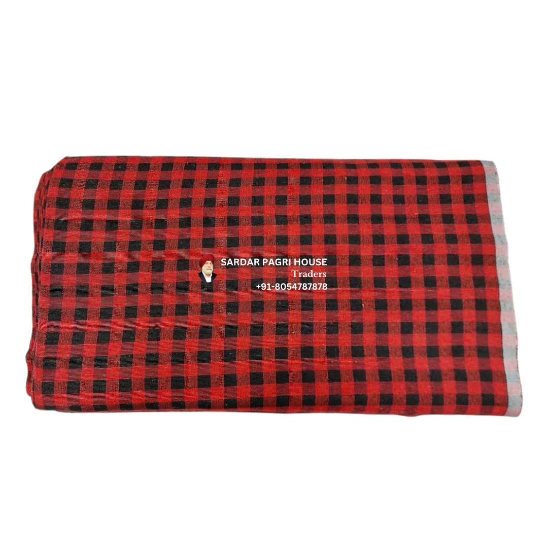 Imperial Red Check Punjabi Parna