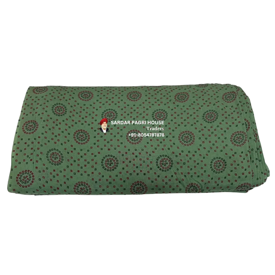Juniper Green Printed Sikh Turban