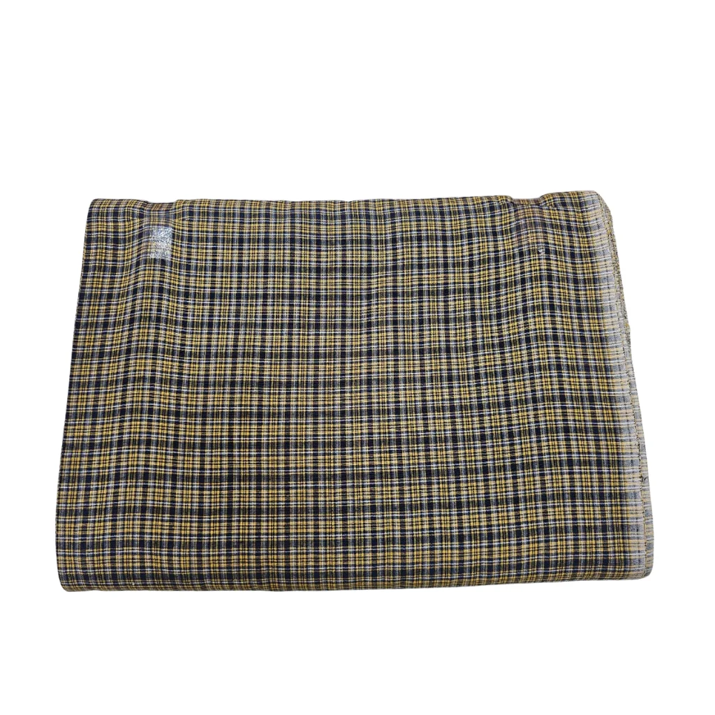 Mustard Check Punjabi Parna - Cotton Dabbi Parna