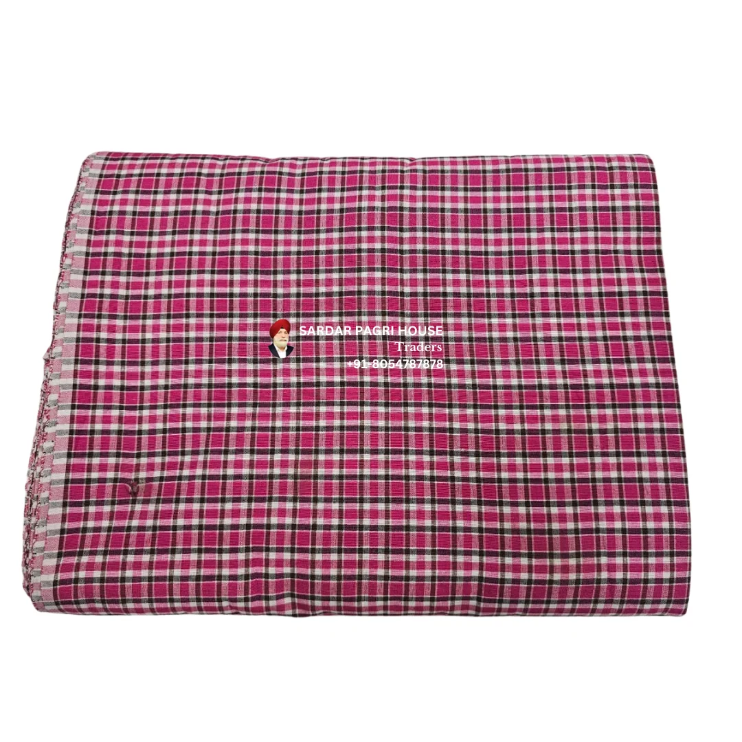 Razzmatazz Pink Check Punjabi Parna
