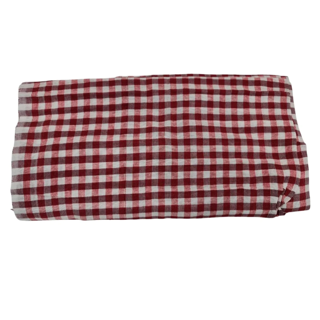 Red & White Punjabi Parna - Cotton Dabbi Parna
