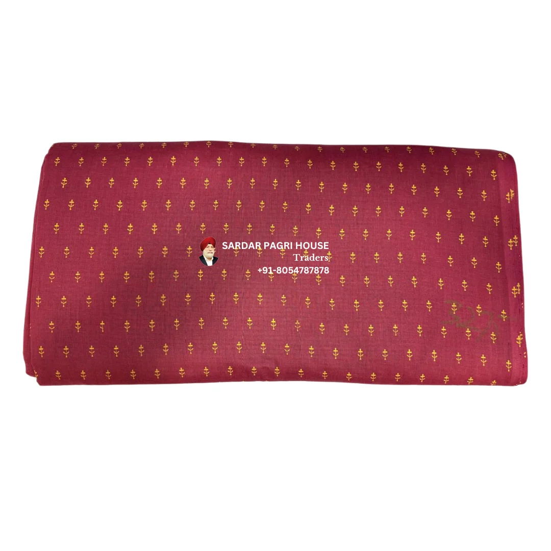 Rouge Pink Printed Sikh Turban