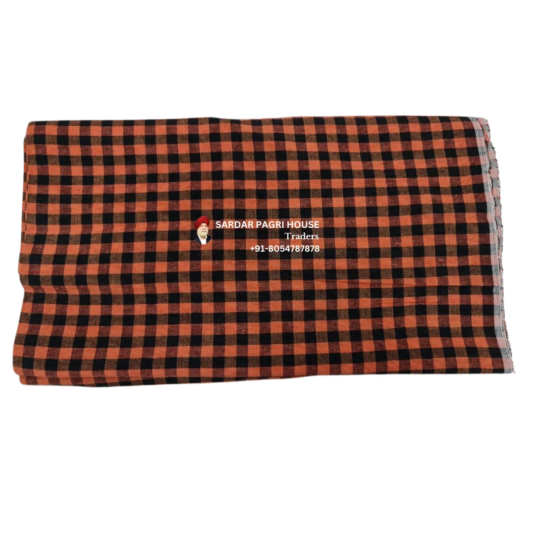 Rust Orange & Black Punjabi Parna