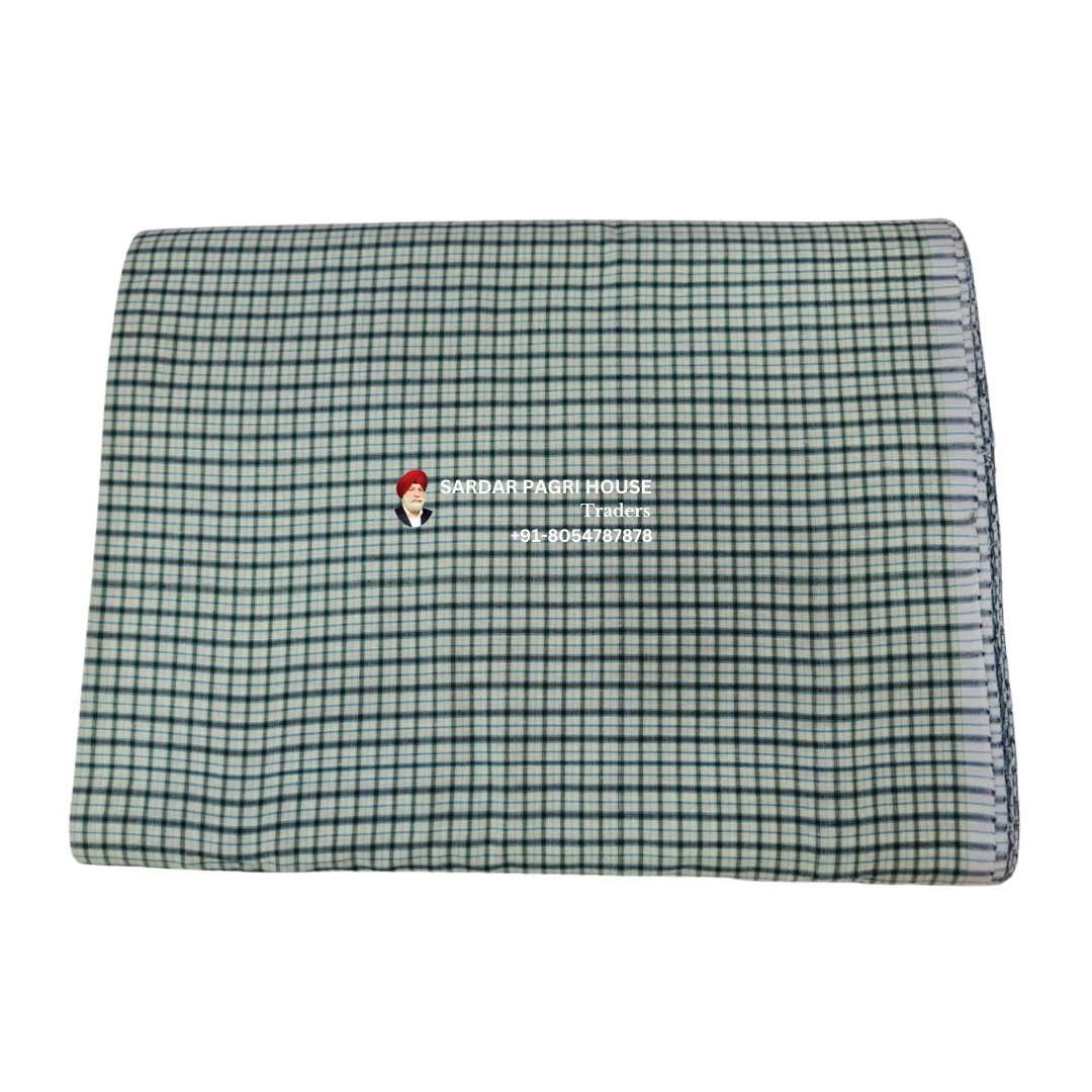 Sage Green Check Punjabi Parna