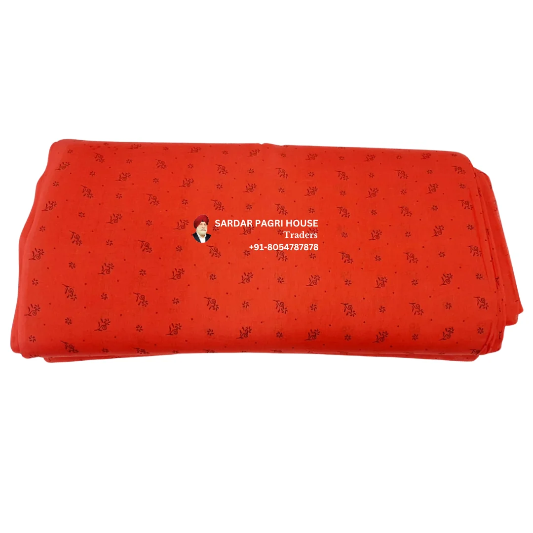Scarlet Red Printed Sikh Turban