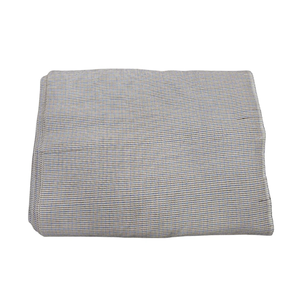 Snow Drift White Check Punjabi Parna - Cotton Dabbi Parna