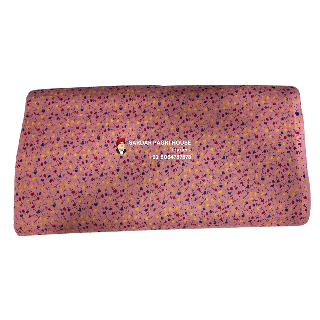 Strawberry Pink Printed Sikh Turban