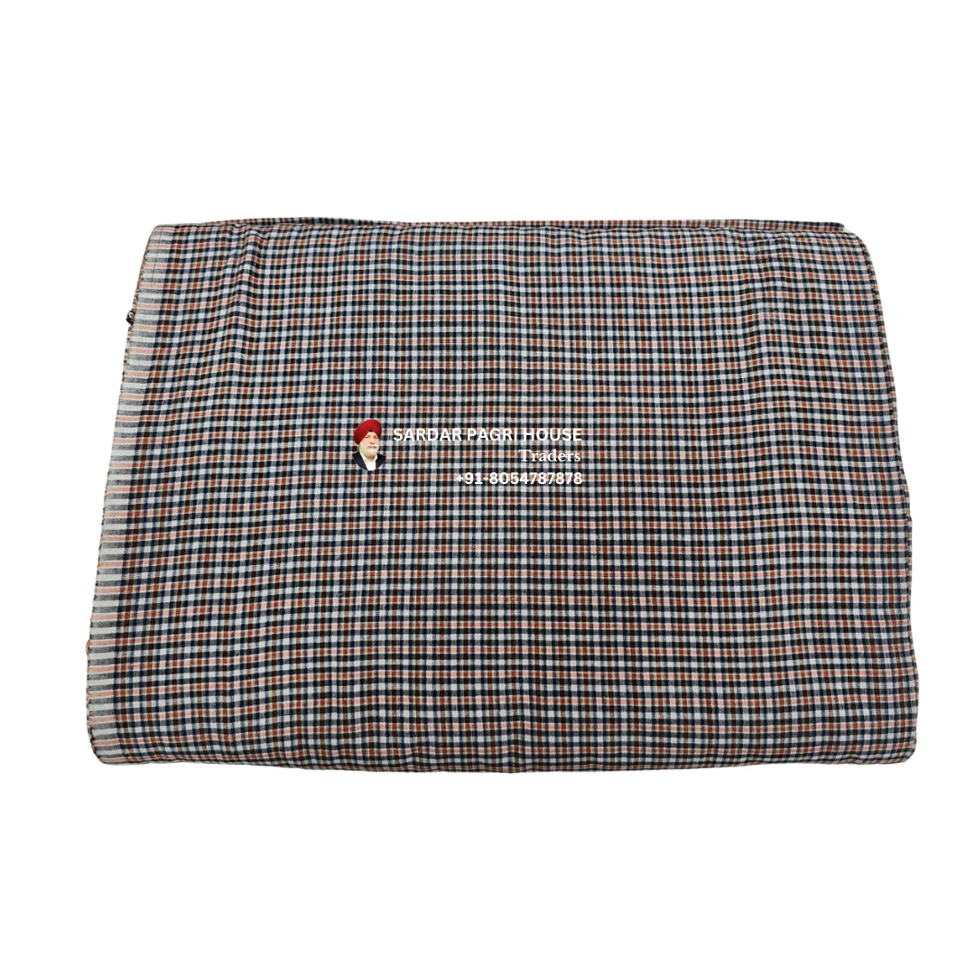 Tawny Brown Check Punjabi Parna