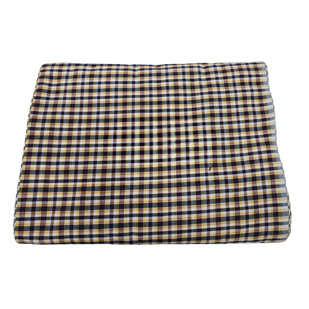 yellow small check punjabi parna