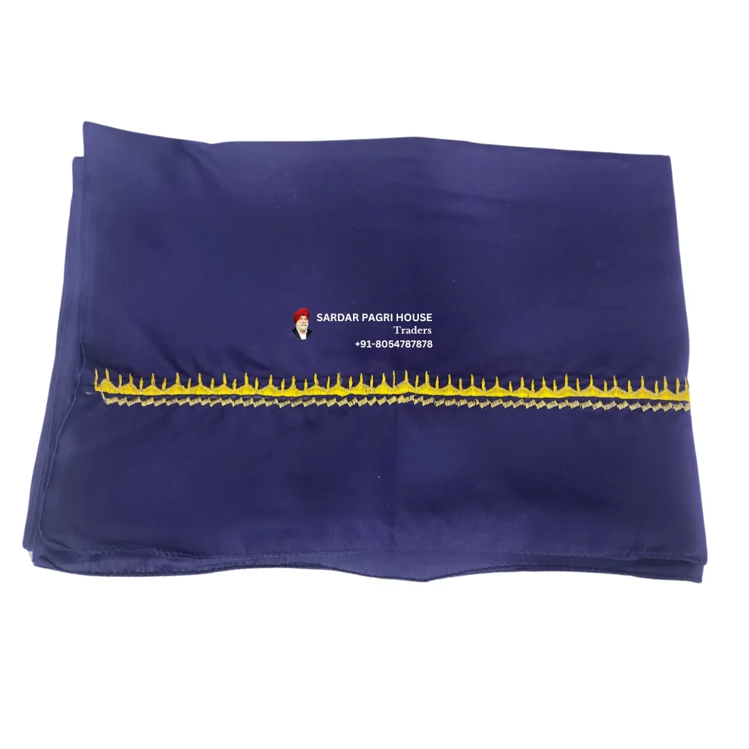 Admiral Blue Hazooria With Double Thread Embroidery