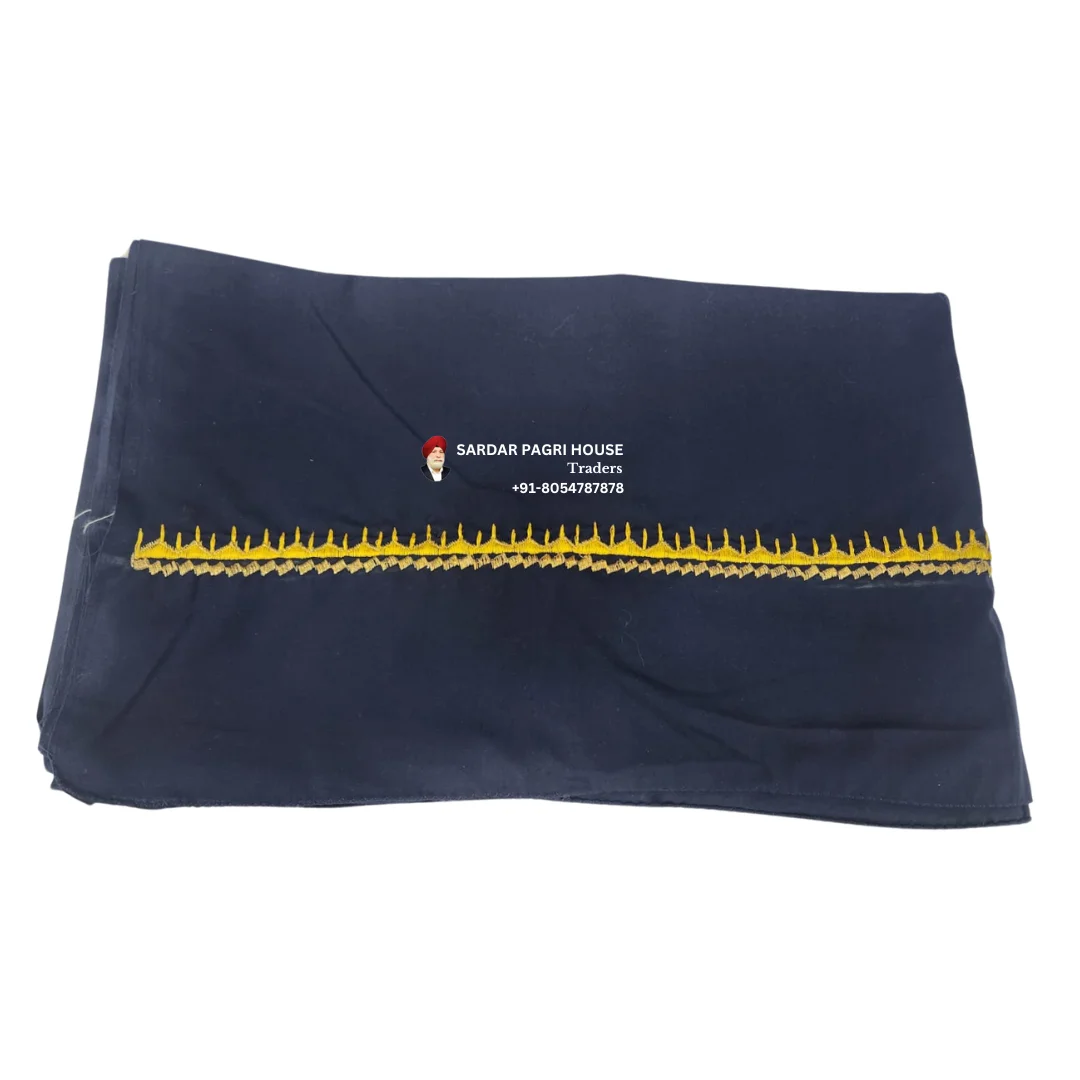 Admiral Blue Hazooria With Single Thread Embroidery