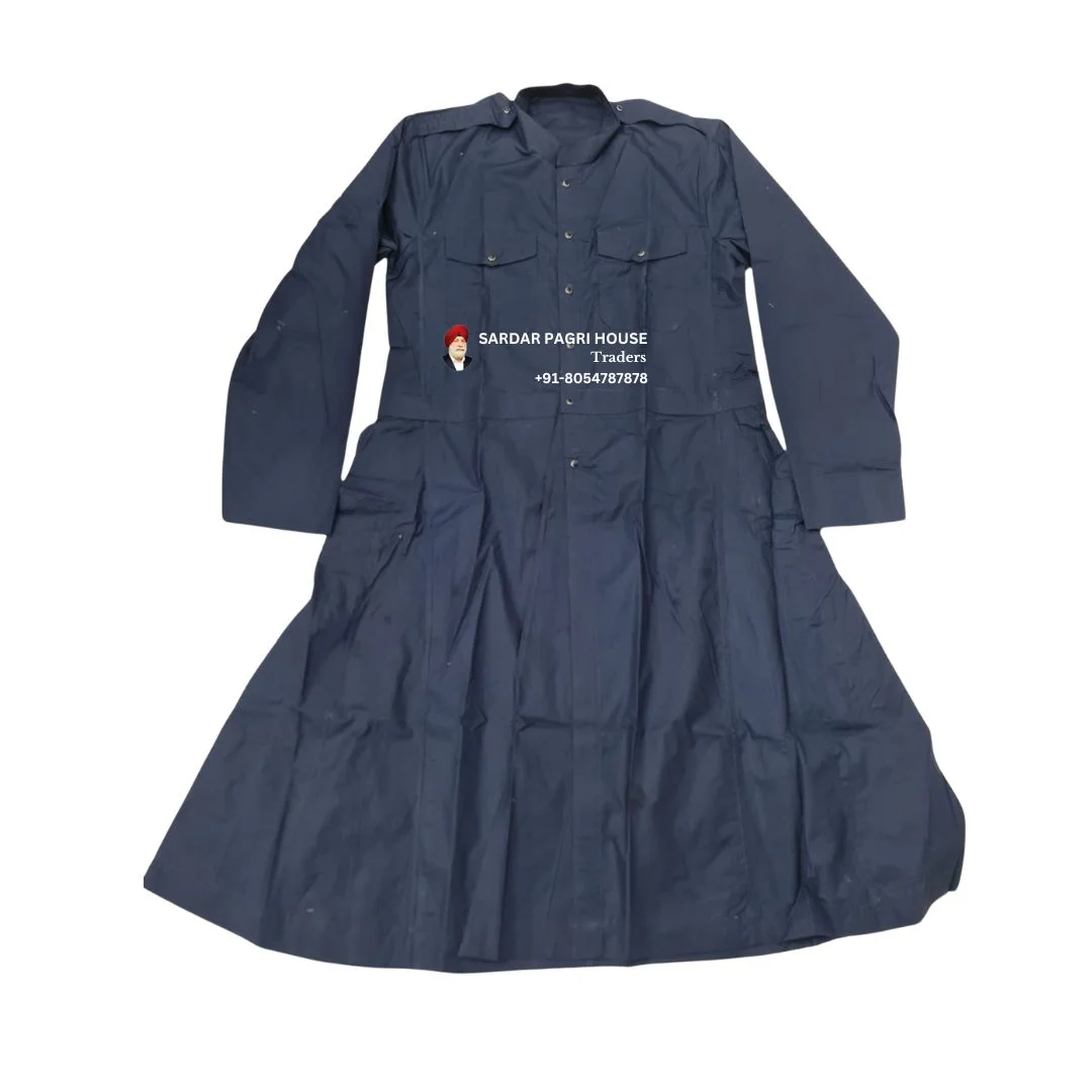Dark Grey Plain Nihang Chola in Poly Cotton