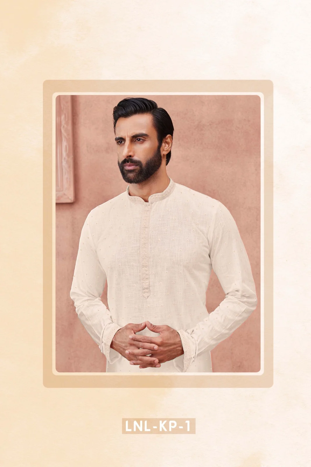 Silk India White Printed Kurta Pajama for Men