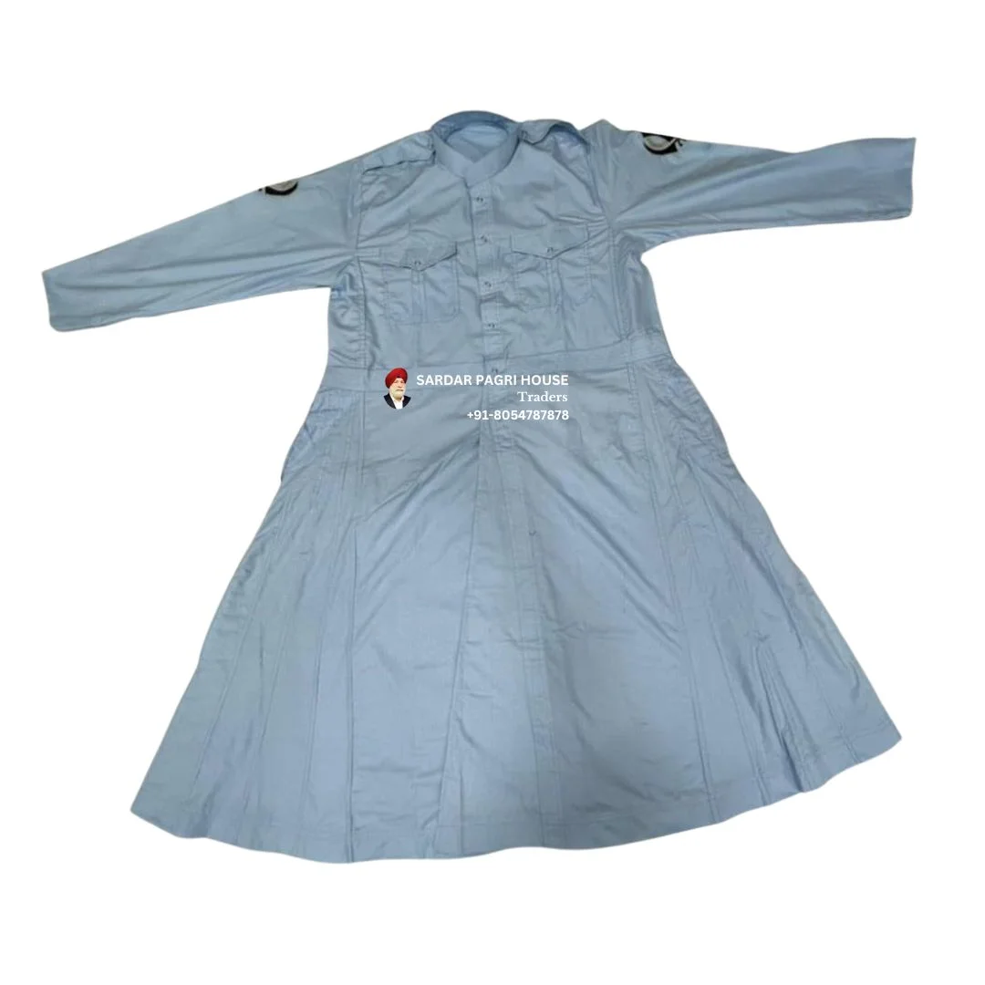 Sky Blue Plain Nihang Chola in Poly Cotton