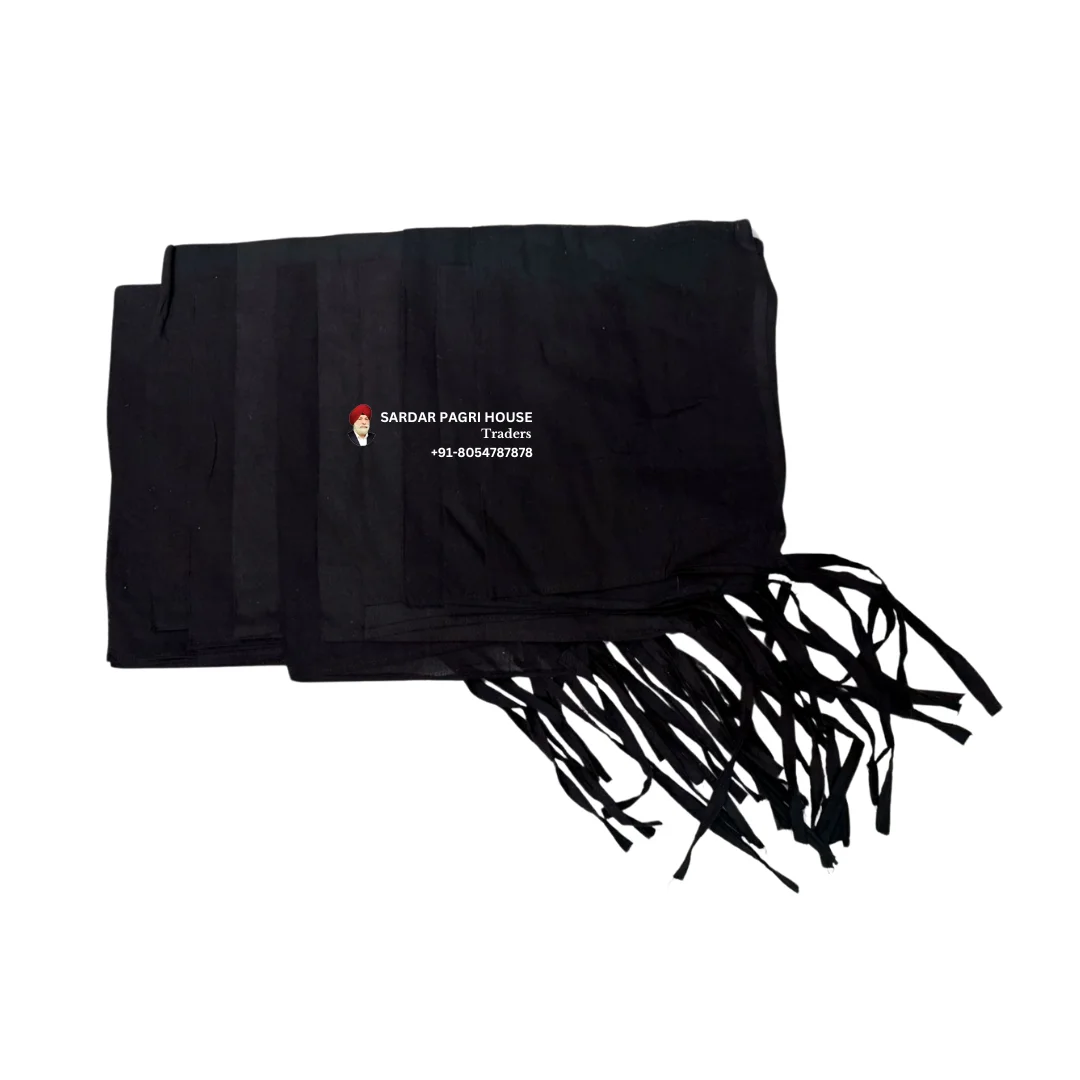 Large Size Patka - Black 10 Pc Set