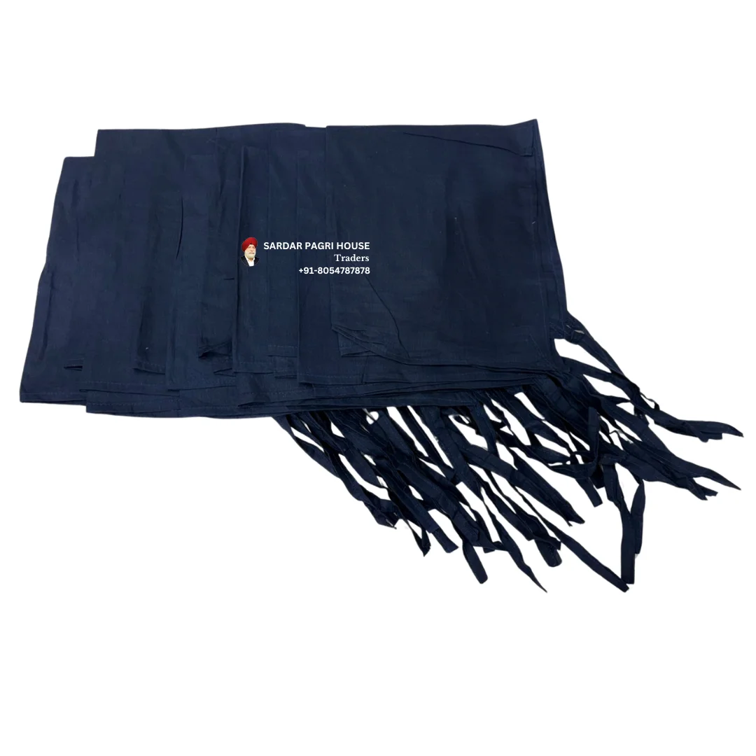 Large Size Patka - Navy Blue 10 Pc Set