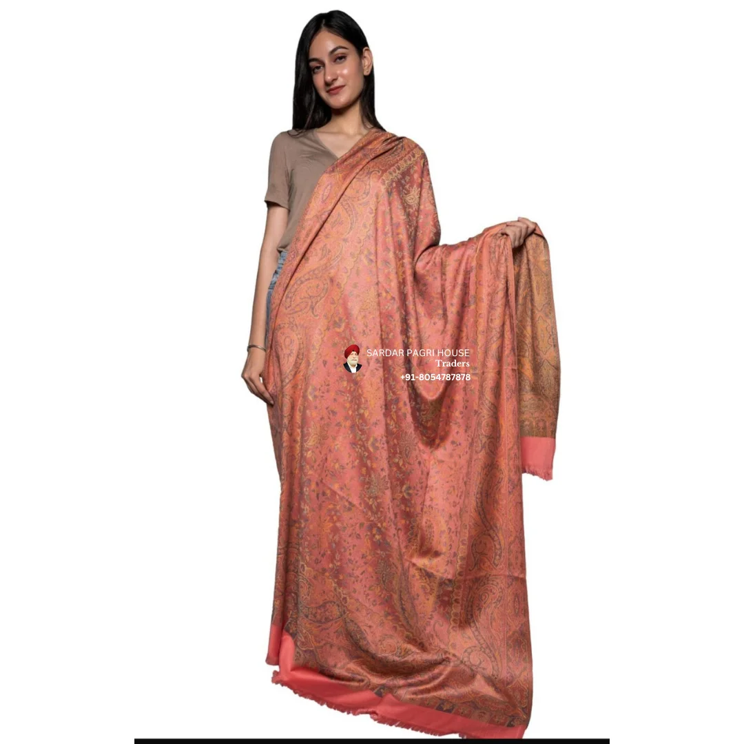 Pink Old Jamawar Reversible Shawls for Men & Women