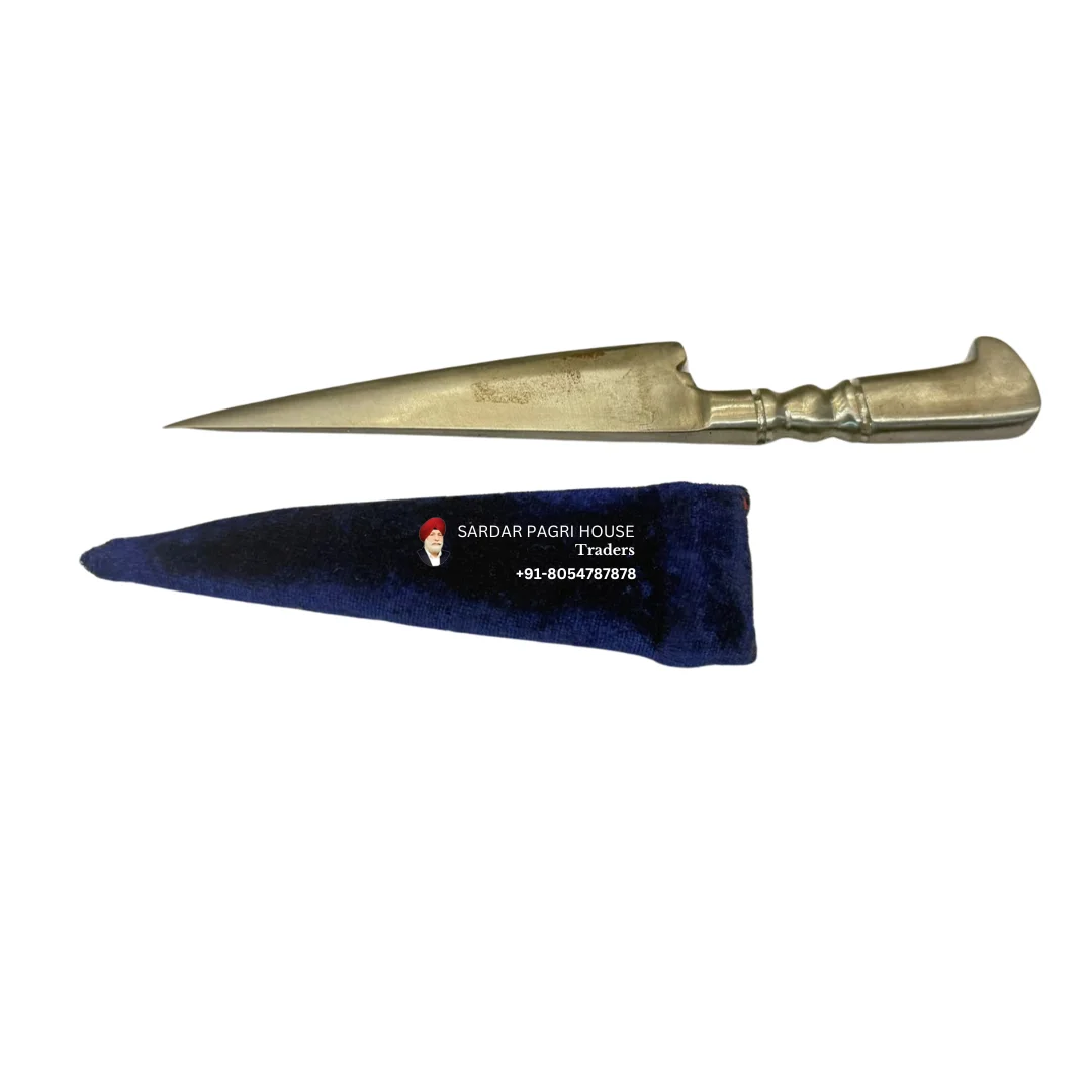 Sikh Kirpan With Sarbloah Blade & Velvet Cover - (6 inch)