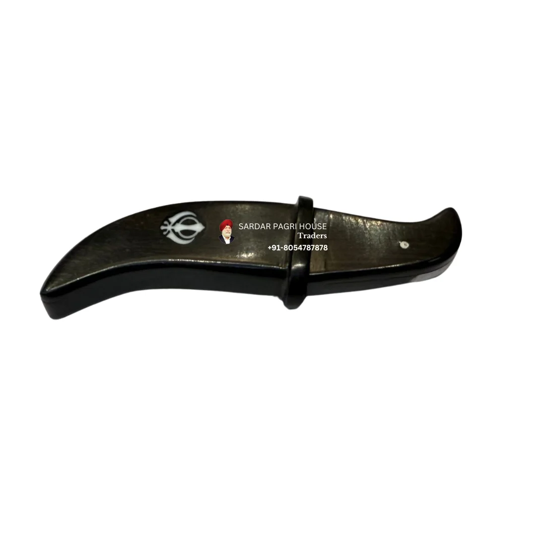Teak Wood Sikh Kirpan With Sarabloah Blade - (4 Inch)