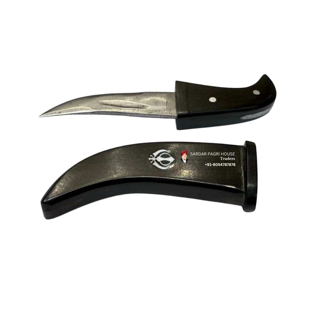 Teak Wood Sikh Kirpan With Sarabloah Blade - (6 Inch)