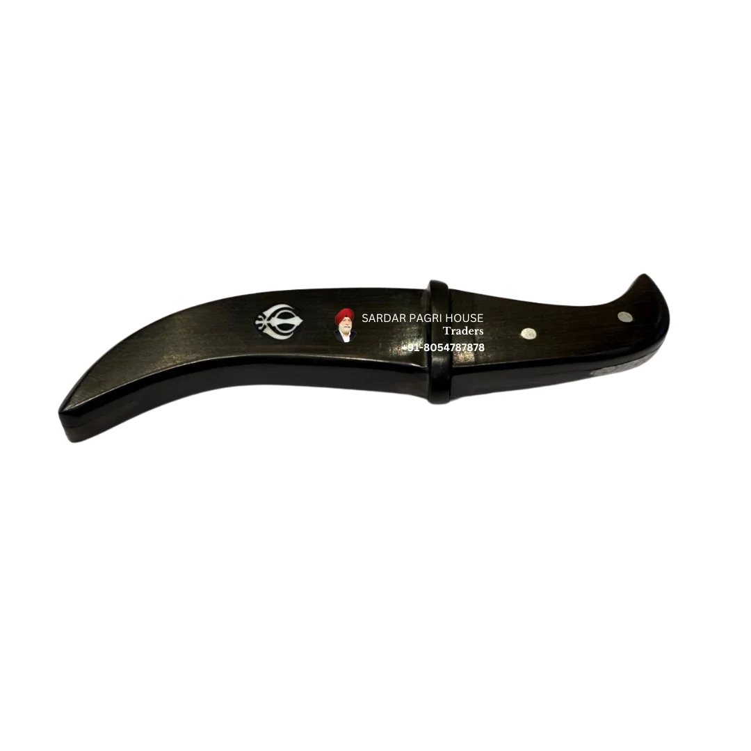 Teak Wood Sikh Kirpan With Sarabloah Blade - (6 Inch)