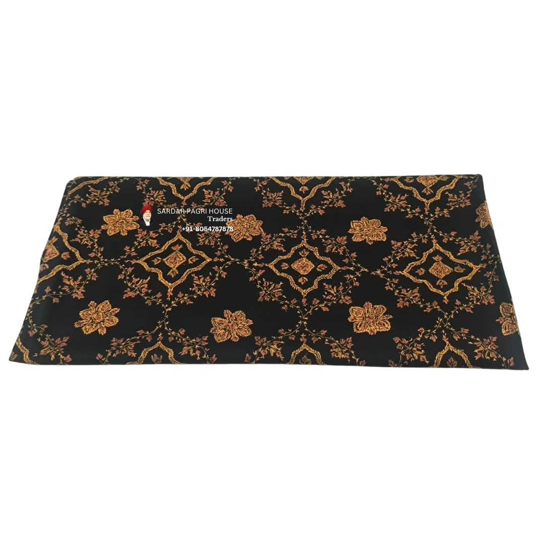 Black & Peach Embroidered Unisex Shawls