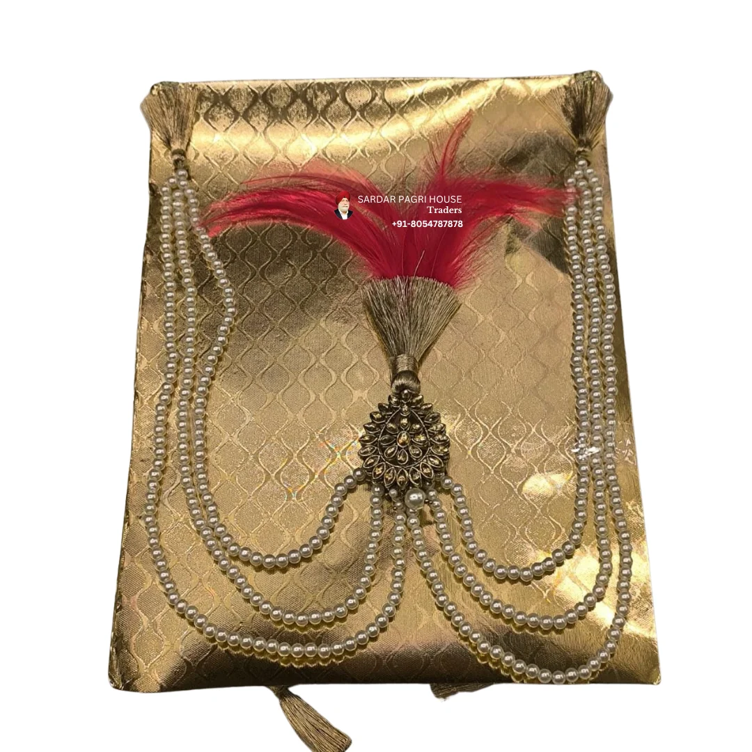 Majestic Red Feather Wedding Kalgi