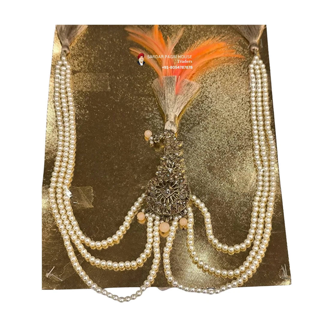 Orange Feathered Glory Wedding Kalgi