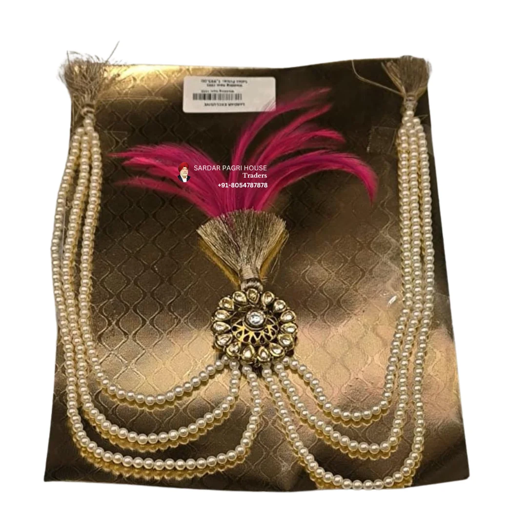 White & Fierce Red Wedding Kalgi